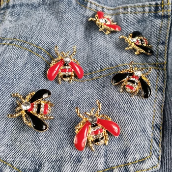 Srčkan Ladybug Nosorogovo Broška Pisane Cirkon Živali Kostum Značko Pin Čar Ženske Trend Broška Pin Party Dodatki Za Oblačila 2