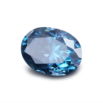 Debelo Velikosti 5x7~8x10mm Modra Barva VVS1 Barve Moissanites prepogniti obliko Izgubijo Kamen Z Certifikat 2