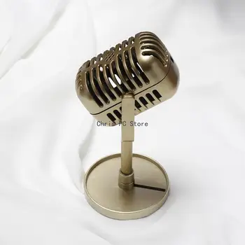 H8WA Nadgrajeno Retro Mikrofon Rekvizitov, Model Letnik Mikrofon Fazi Namizni Dekor Plastičnih mas Ponaredek Mikrofon Starinsko Mikrofon 2
