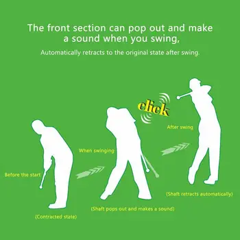 Golf Swing Trainer Nastavljiv Prenosni Master Swing Pomoči Za Usposabljanje, Držo Korektor Izboljšanje Podlakti Rotacije Ramen Obrnite Ročico 2