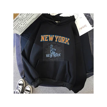 Spomladi In Jeseni Moški Puloverji s kapuco Majica Moški Ženske je NEW YORK Tiskanje Hooded Priložnostne Ulične Puloverju Hip Hop Plašč Moški 3