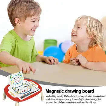 Magnetno Pike Odbor Potovanja Igrače Učenje Doodle Odbor Z Magnetom Kroglice Pika Umetnosti Fine Motorične Sposobnosti Montessori Izobraževalne Igrače 3