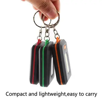 1/3PCS Zunanji Prenosni COB LED Keychain Svetilka obeskom za ključe obesek za ključe Svetlobe Žarnice z Carabiner za Kampiranje, Pohodništvo, Ribolov 4