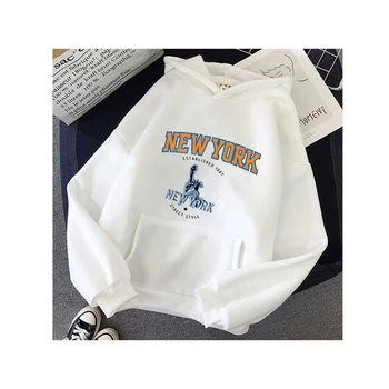 Spomladi In Jeseni Moški Puloverji s kapuco Majica Moški Ženske je NEW YORK Tiskanje Hooded Priložnostne Ulične Puloverju Hip Hop Plašč Moški 5