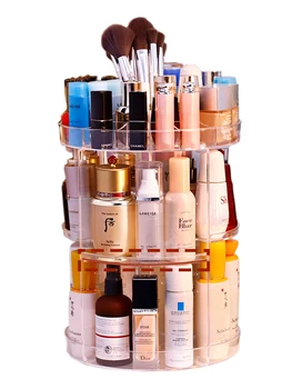 Izdelek Za Nego Kože Škatla Za Shranjevanje 360 Rotacijski Ličila Organizator Polju Oblači Šminka Polica Akril Kozmetika Primeru Diamond Vzorec 5