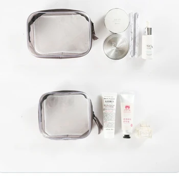 pvc ličila vrečko Pregleden Nepremočljiva shranjevanje Prenosni potovanja večnamensko toaletnih bolsa feminina cosmetiquera maquillaje 5